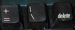 A picture of the pipe key on a keyboard.